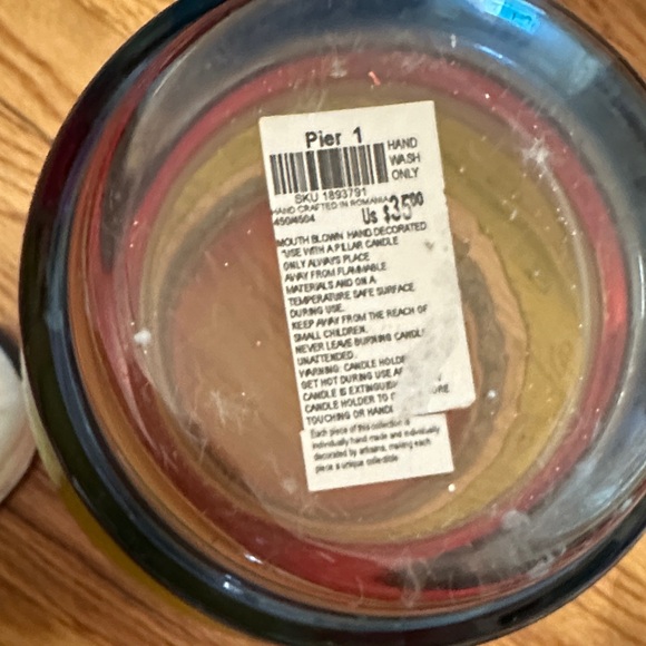 Artisan Glass Vase - Red and Green - Picture 2 of 2